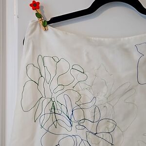 Vintage French Connection lined cotton voile skirt sz 10